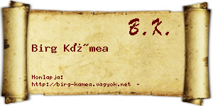 Birg Kámea névjegykártya